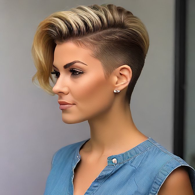 mid fade pompadour