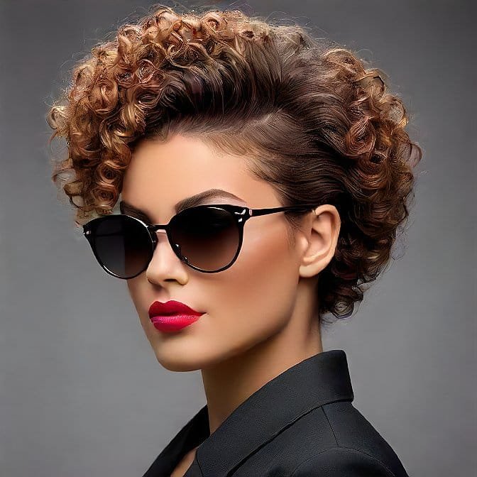 curly pompadour