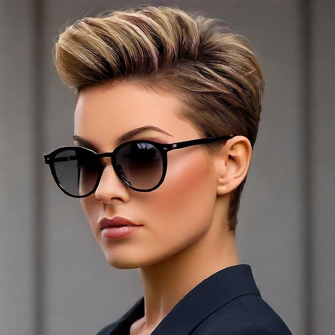 short pompadour