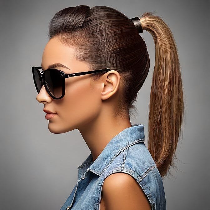 pompadour ponytail