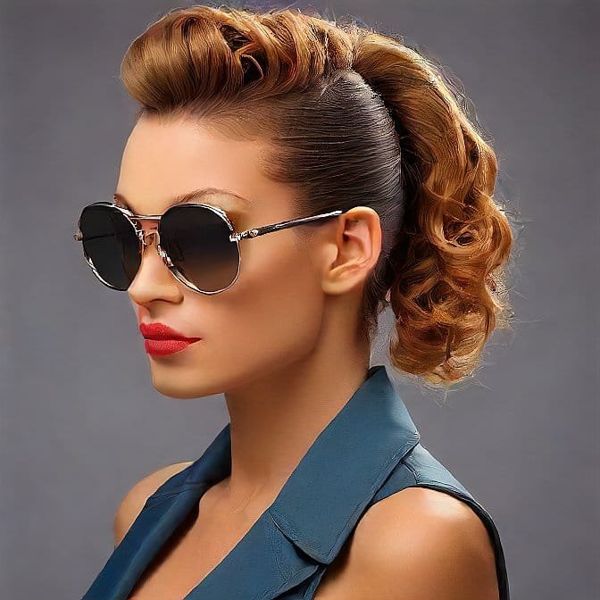 pompadour ponytail