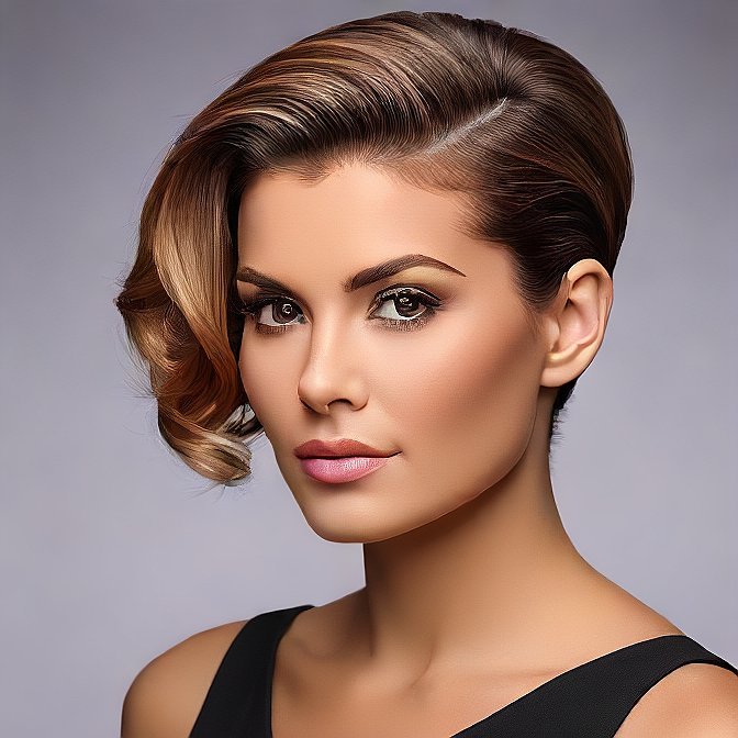 side part pompadour